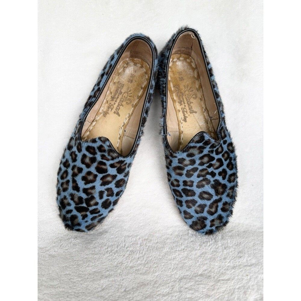 Rare! Sabah Women’s Blue and Black Leopard Size 38